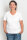 Fairtrade-Bio-Frauenshirt mit V-Ausschnitt weiß