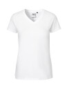 Fairtrade-Bio-Frauenshirt mit V-Ausschnitt weiß M