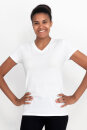 Frauen V-Neck T-Shirt white M