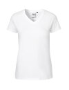 Frauen V-Neck T-Shirt white L