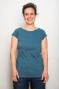 TT-Shirt Hirschkind Frau blanko denim