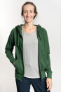 Frauen-Zip-Hoody aus fair gehandelter Biobaumwolle bottle green
