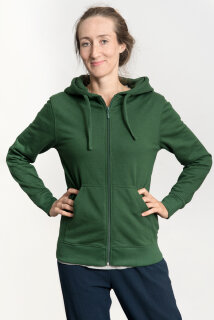 Frauen Zip-Hoodie bottle green S