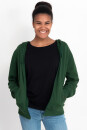 Frauen-Zip-Hoody aus fair Fairtrade- und GOTS-zertifizierte Baumwolle bottle green S