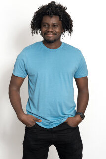 Männer Fit T-Shirt dusty indigo L