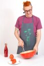 Bio Schürze Dilll, grün auf grau