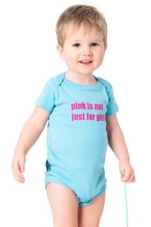 Babybody pink is not just for girls! hellblau