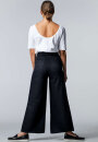 Jeans Barleria Wide Cropped Black Overdyed
