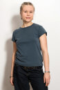EP Women Rolled Up Sleeve stone washed denim