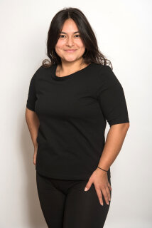 Frauen T-Shirt halblange Ärmel schwarz