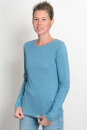 Basic-Longsleeve aus Fairtrade-Bio-Baumwolle dusty indigo S