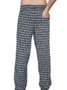 Herren Jaquardhose, schwarz-natur L