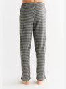 Herren Jaquardhose, schwarz-natur L