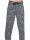 Herren Jaquardhose, schwarz-natur L