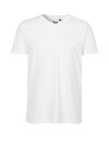 Männer V-Neck T-Shirt white M