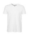 Männer V-Neck T-Shirt white L