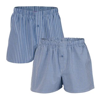 Web-Boxer-Shorts GREGOR denimblue 2-er Pack 5 (M)