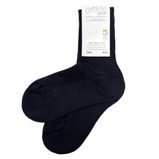 Grobgestrickte Kurzsocken marine