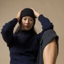 Unisex Strickmütze Marcello recyceltes Kaschmir black ardesia