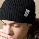 Unisex Strickmütze Marcello recyceltes Kaschmir black ardesia