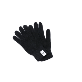 Handschuhe recyceltes Kaschmir Anita schwarz - kleinere Größe