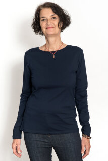 Frauen Longsleeve navy M