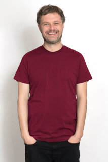 Männer Fit T-Shirt bordeaux M