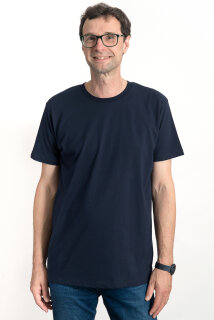 Männer Fit T-Shirt navy M