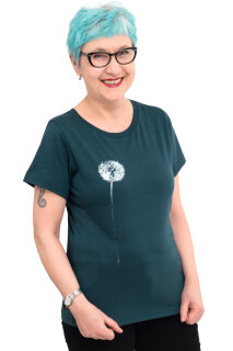 Frauenshirt Kenia Fair Trade Pusteblume grün L