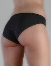 Bio-Damenslip mit Spitze schwarz M