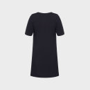 T-Shirt-Kleid ohne Kragen schwarz