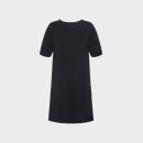 T-Shirt-Kleid ohne Kragen schwarz L