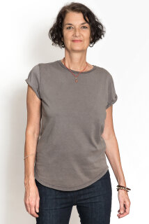 EP Women Rolled Up Sleeve stone wash grey