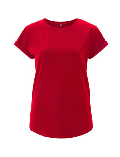 EP Women Rolled Up Sleeve red
