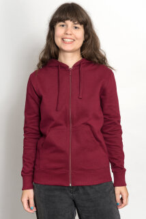 Zip-Hoodie bordeaux M