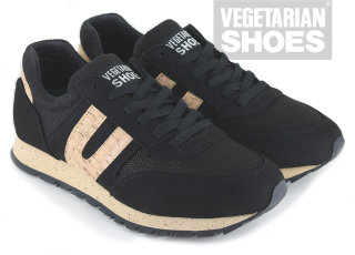 Vegan Sneaker Runner Hemp/Cork schwarz
