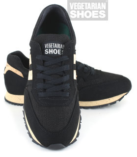 Vegan Sneaker Runner Hemp/Cork schwarz