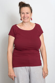 Frauenshirt Raglan Cap Sleeve ruby M