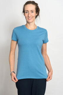 Frauen Fit T-Shirt dusty indigo M