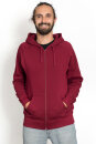 Männer Zip-Hoodie bordeaux XXL