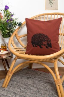 Bio-Kissenbezug Igel foxy 40x40 cm