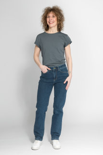 Womens Straight Fit Jeans lapis blue