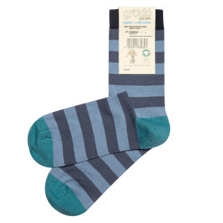 Socken geringelt marine-denim-jeansblau
