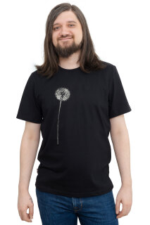 Männershirt Kenia Fair Trade Pusteblume, schwarz
