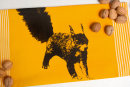 Bio&Fair-Trade Geschirrtuch Eichhörnchen gelb