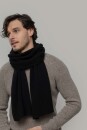 Strickschal Federico recyceltes Kaschmir black ardesia