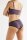 Damen Bustier, indigo/rot gestreift