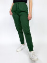 Sweatpants Unisex with Cuff and Zip Pocket bottle green