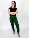 Sweatpants Unisex with Cuff and Zip Pocket bottle green