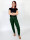 Sweatpants Unisex with Cuff and Zip Pocket bottle green